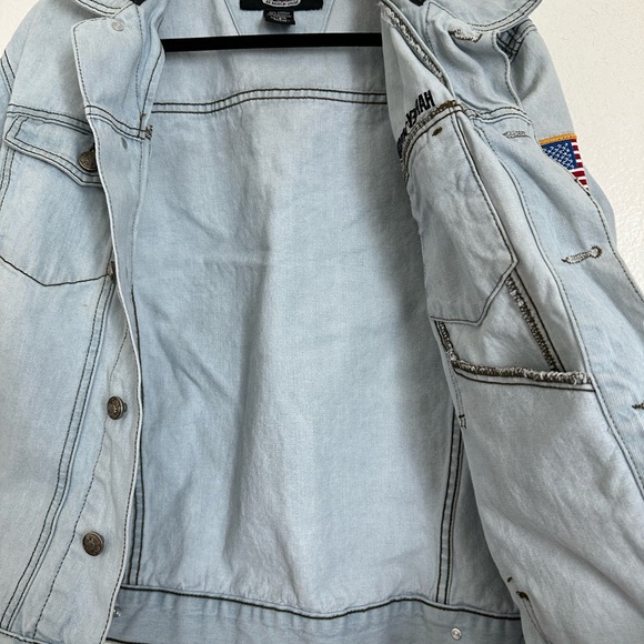 Harley Davidson An American Legend Made USADenim Jacket Sz S - Picture 5 of 11